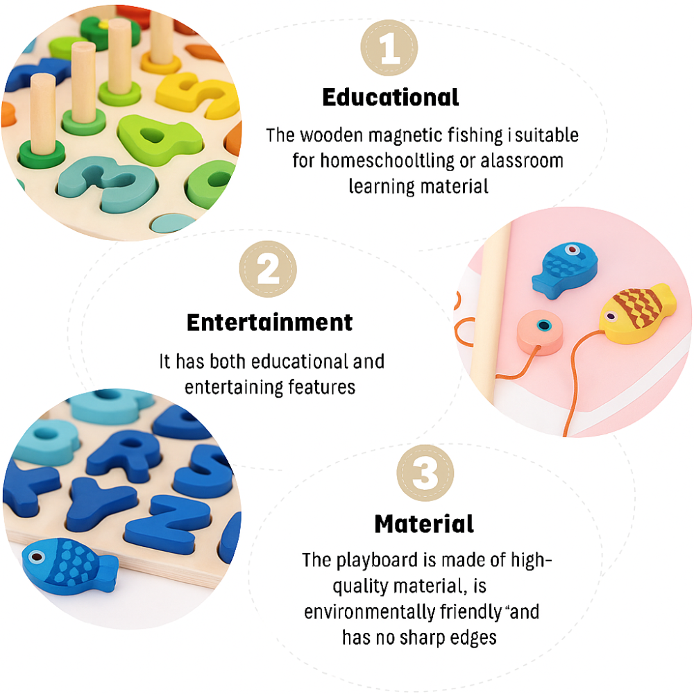 Educational Wooden Toys Montessori Puzzle Board