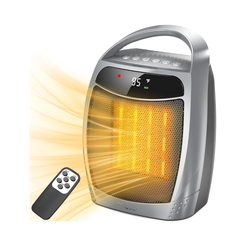 Electric Space Heater Portable Ceramic Indoor Heater Remote Control