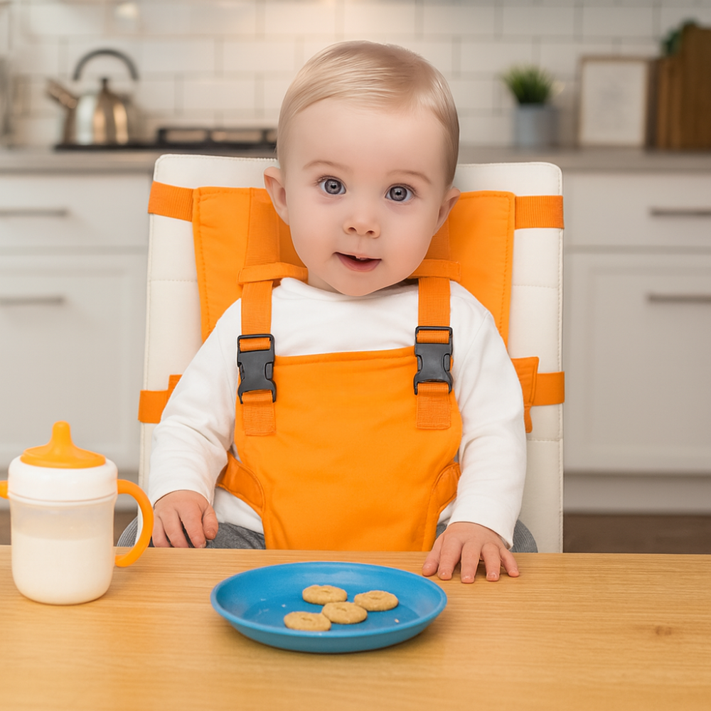 Adjustable Baby Booster Seat Safety Harness Dining Chair