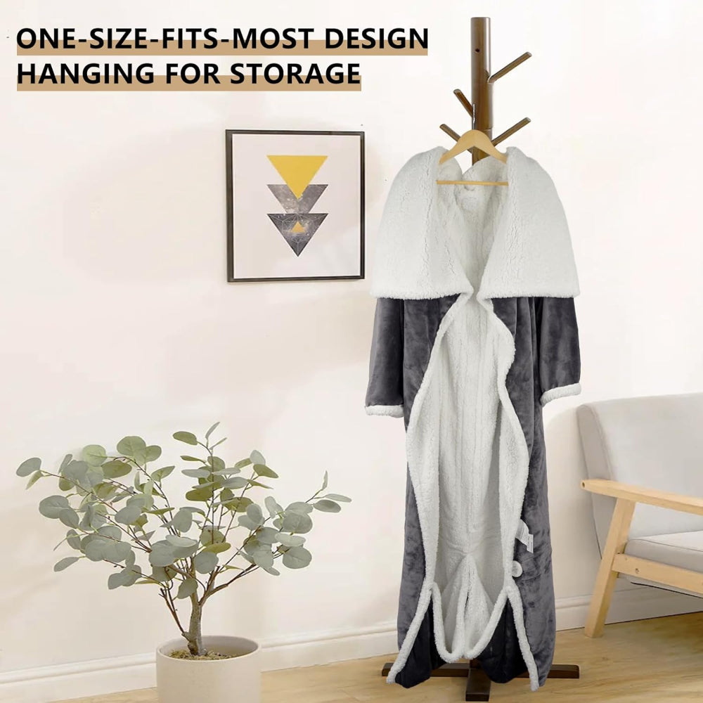 Electric Blanket Heated Wearable Throw Sleeves Temperature Control