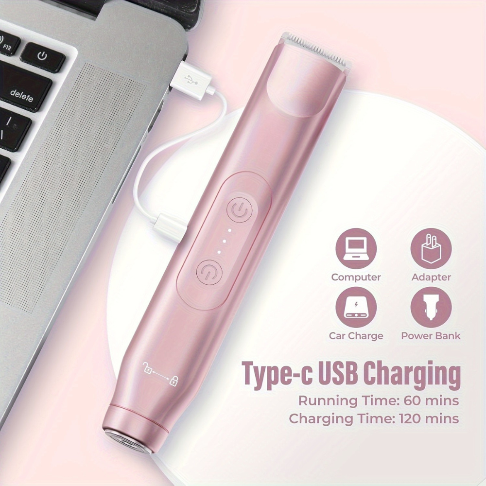 Electric Razors Women Rechargeable Waterproof Hair Trimmer