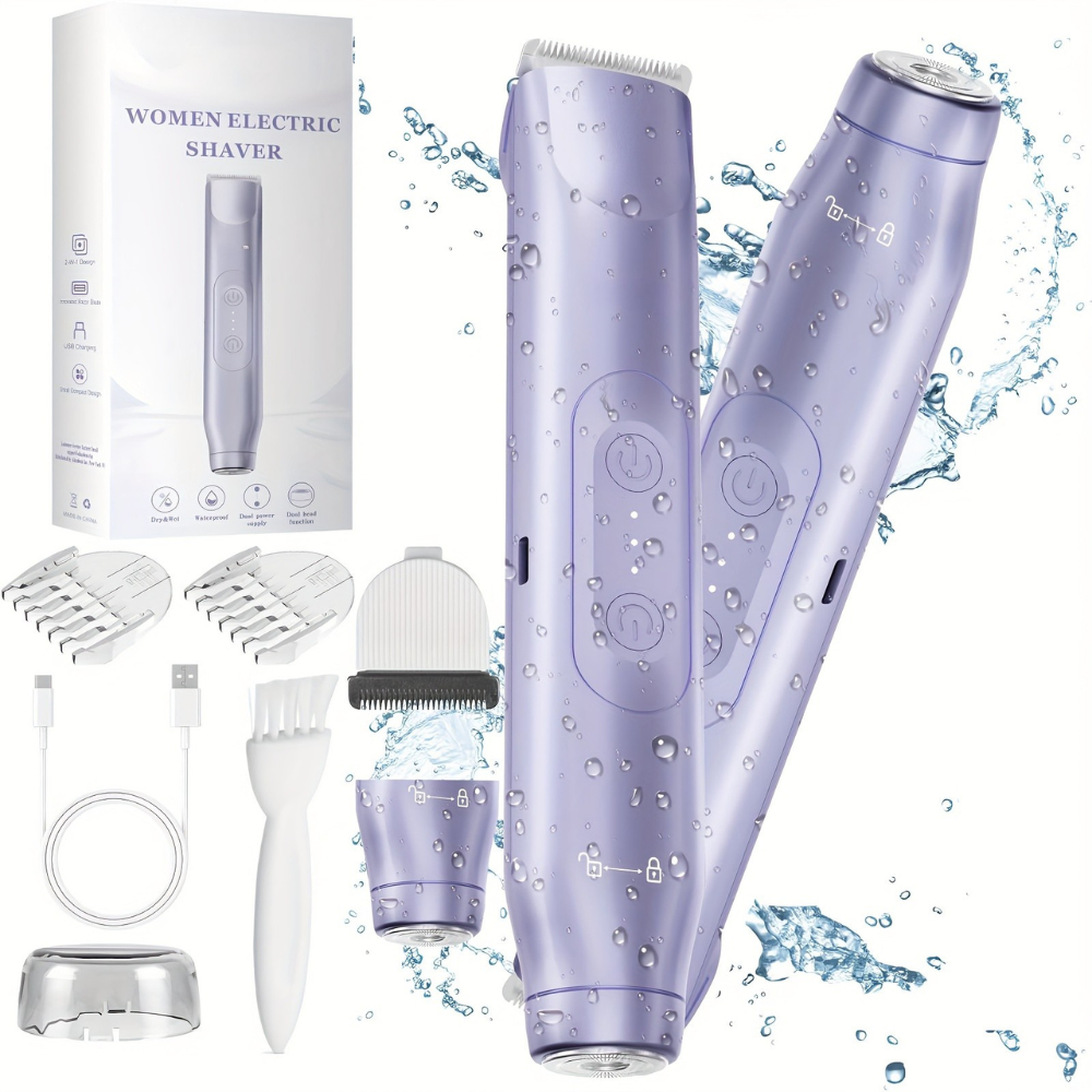 Electric Razors Women Rechargeable Waterproof Hair Trimmer