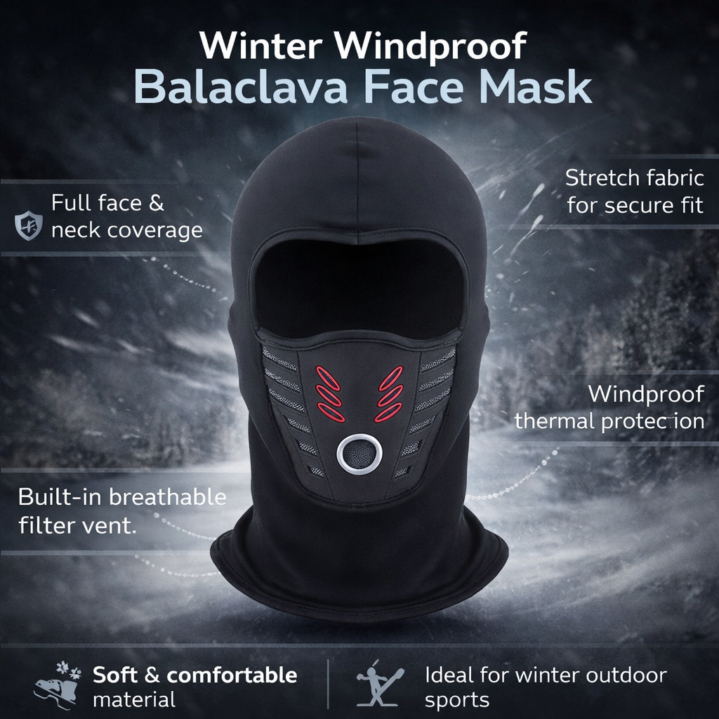 Face Mask Outdoor Balaclava Full Coverage Cold Weather Protection