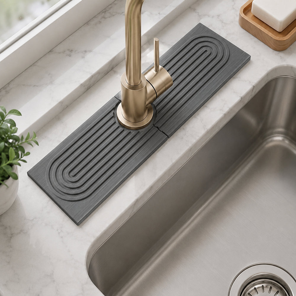 Sink Mat Kitchen Faucet Splash Guard Absorbent Drying Pad