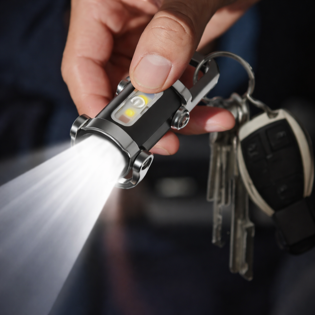 Flashlight Rechargeable Keychain LED Mini Clip Light