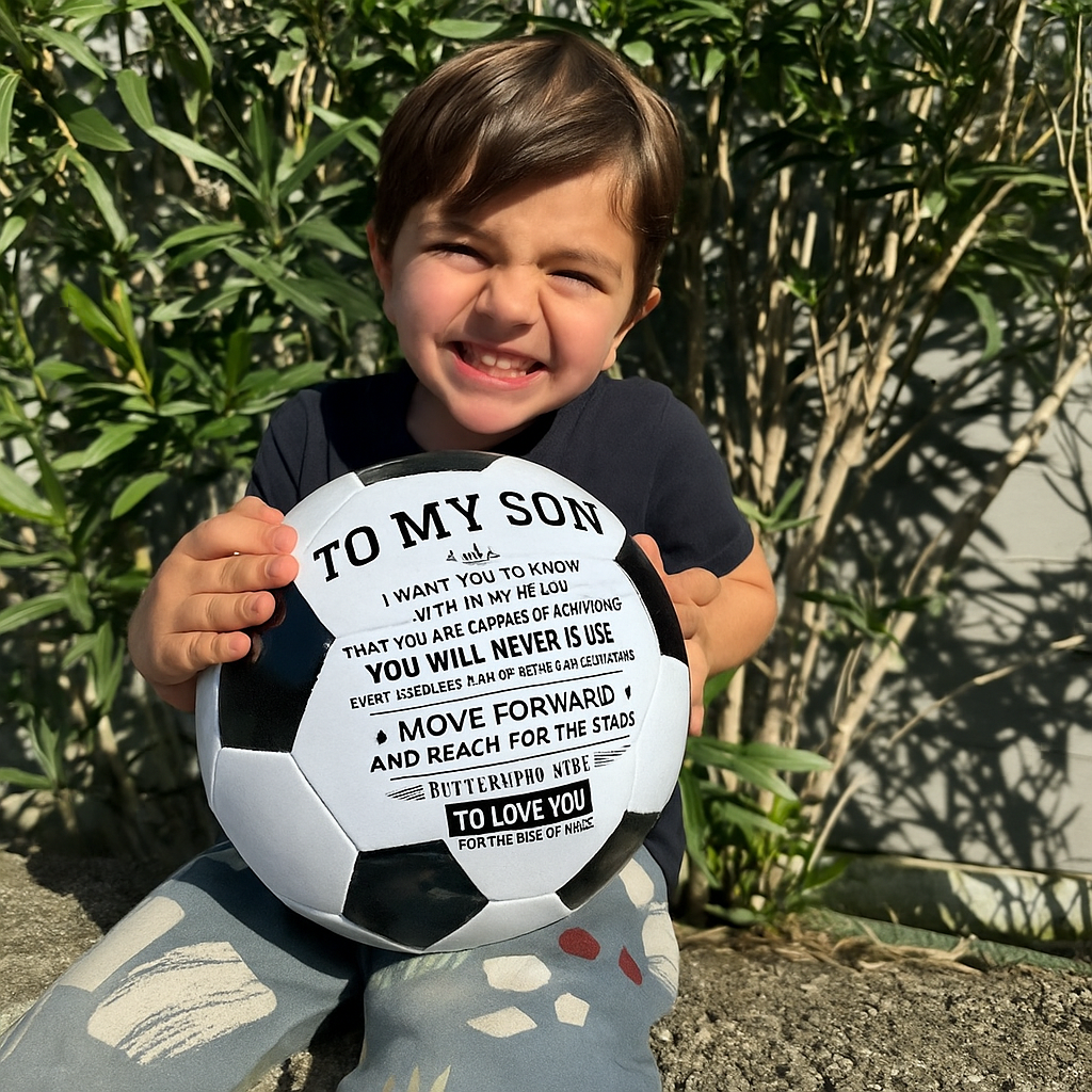 Cadeau de football avec message motivationnel pour enfants