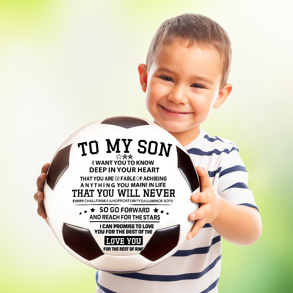 Cadeau de football avec message motivationnel pour enfants
