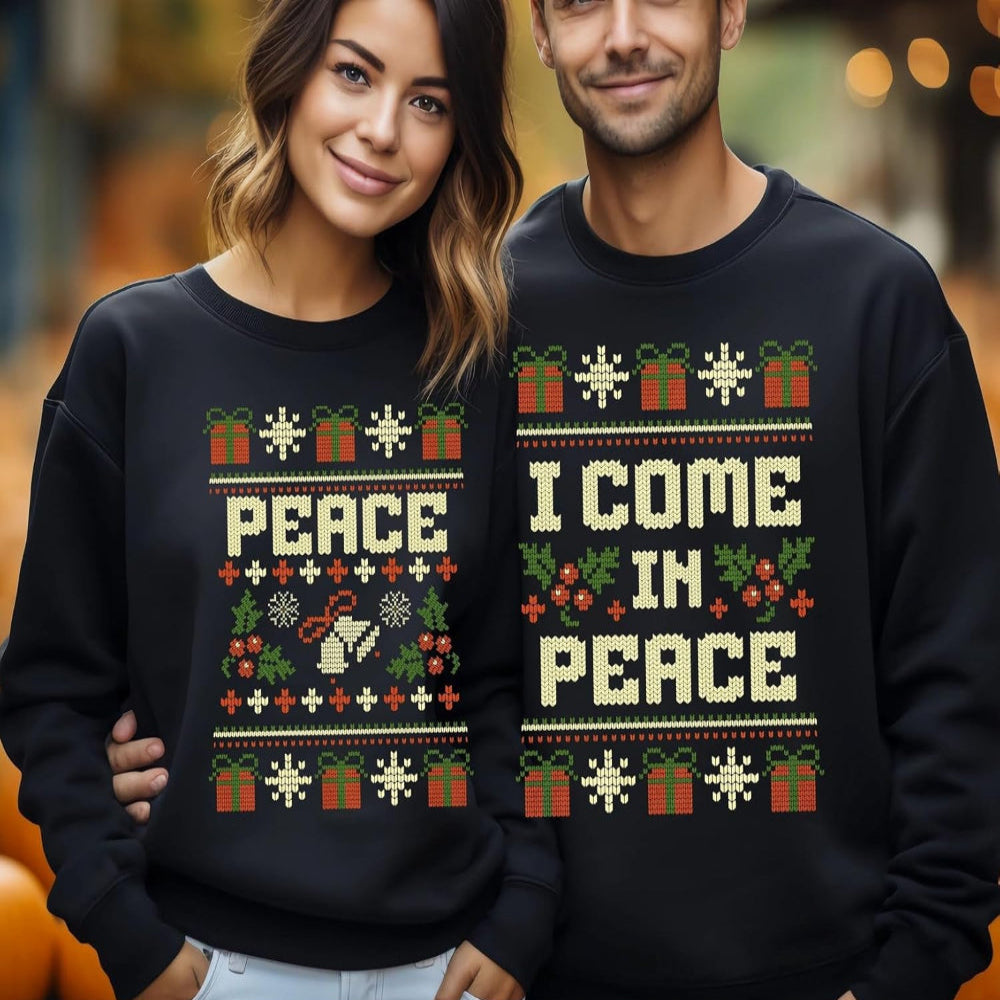 Sweatshirts de Noël amusants pour couples - Pulls assortis pour les fêtes