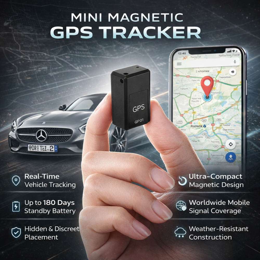 GPS Tracker Mini Magnetic Vehicle Locator Global Coverage