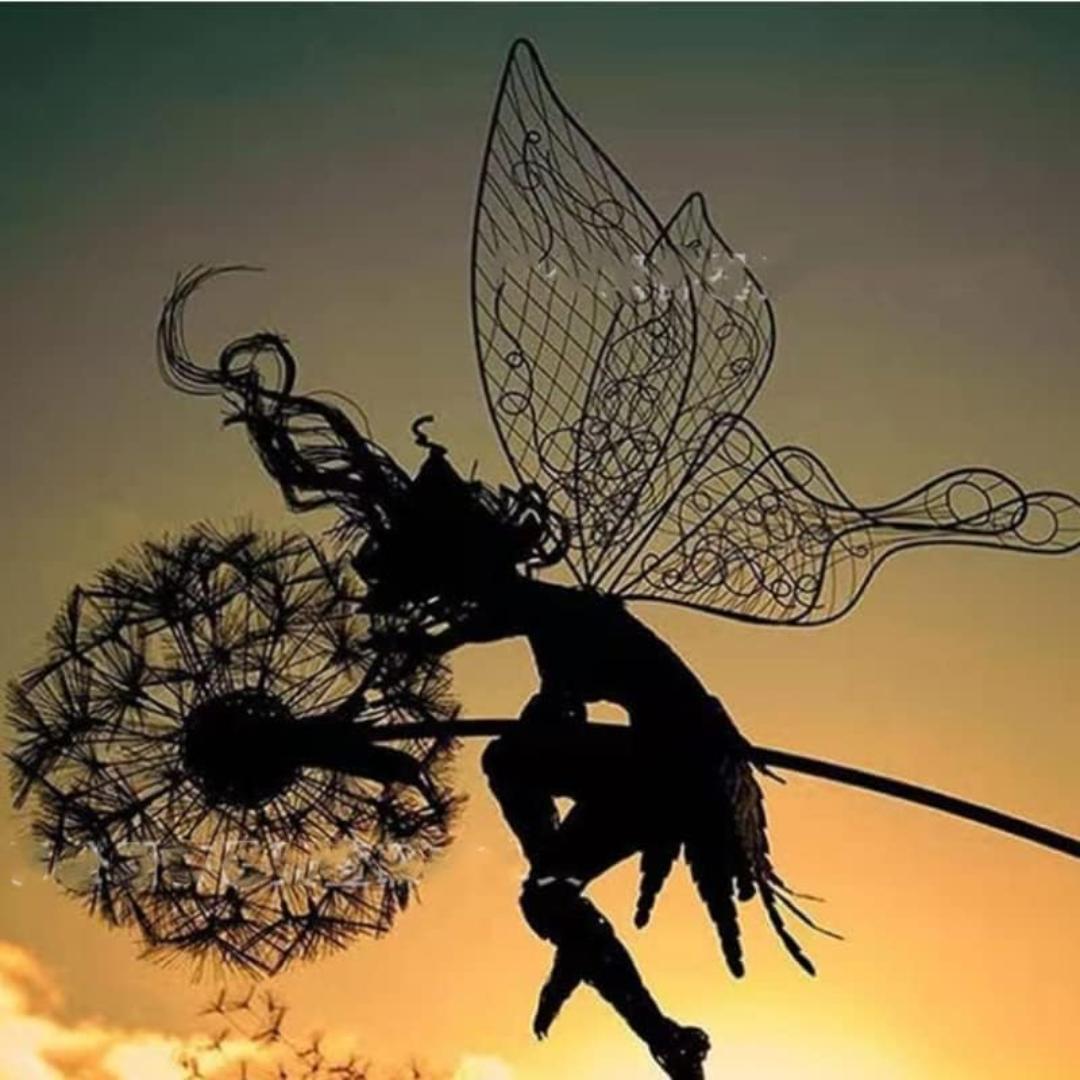 Garden Decor Metal Fairy Yard Stake Outdoor Sculpture