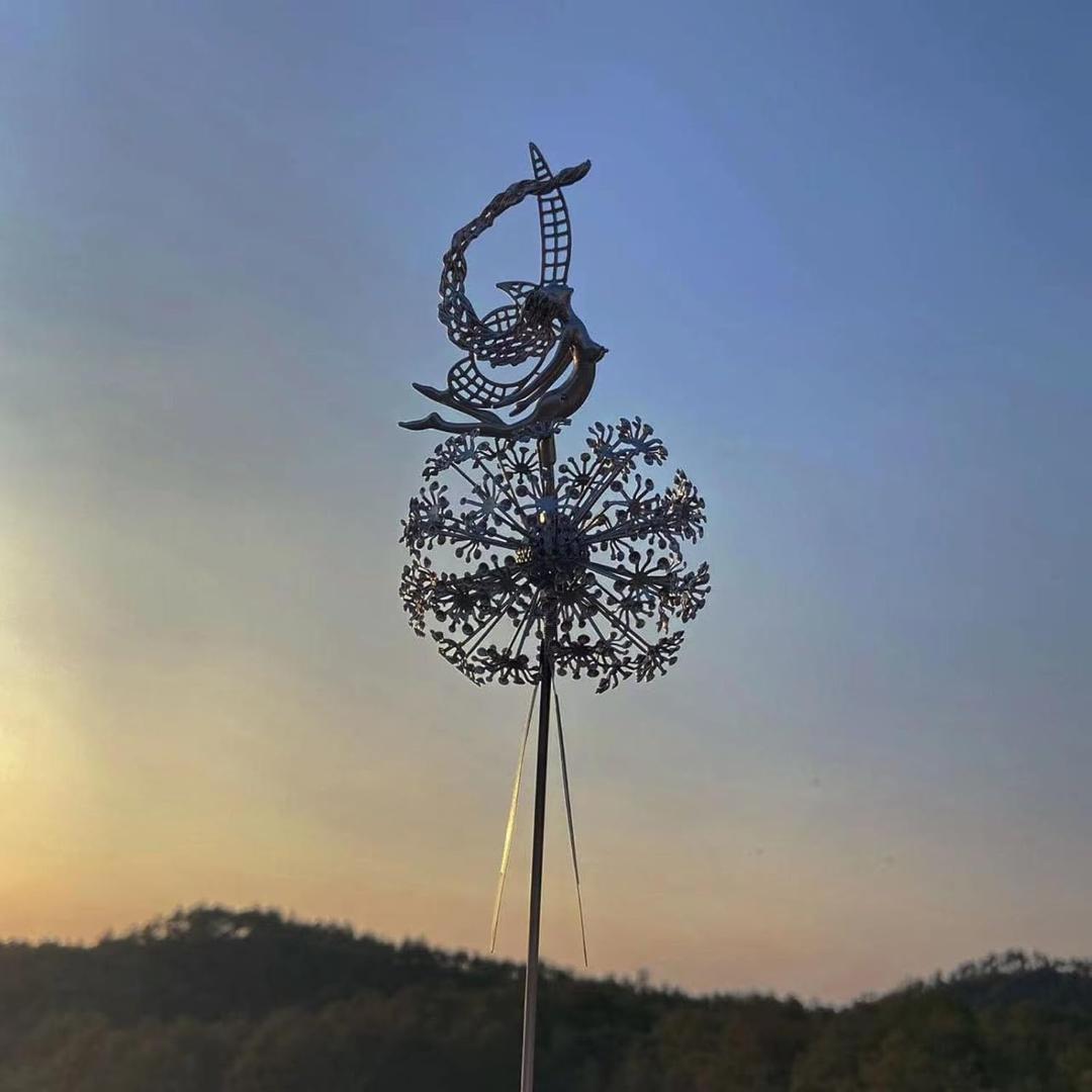 Feenskulptur für den Garten | Detaillierte Metalldekoration für den Außenbereich