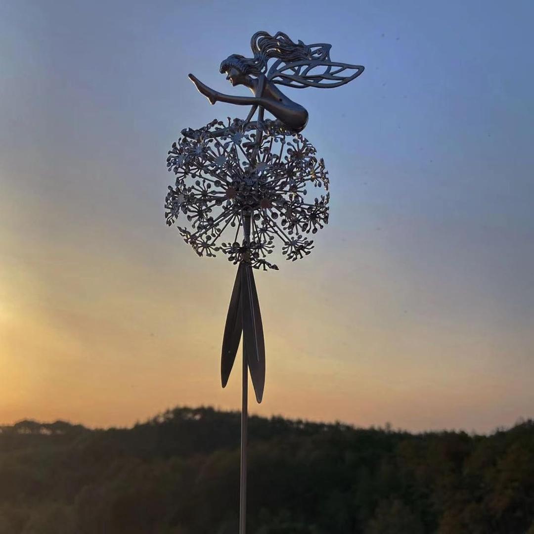 Garden Decor Metal Fairy Yard Stake Outdoor Sculpture