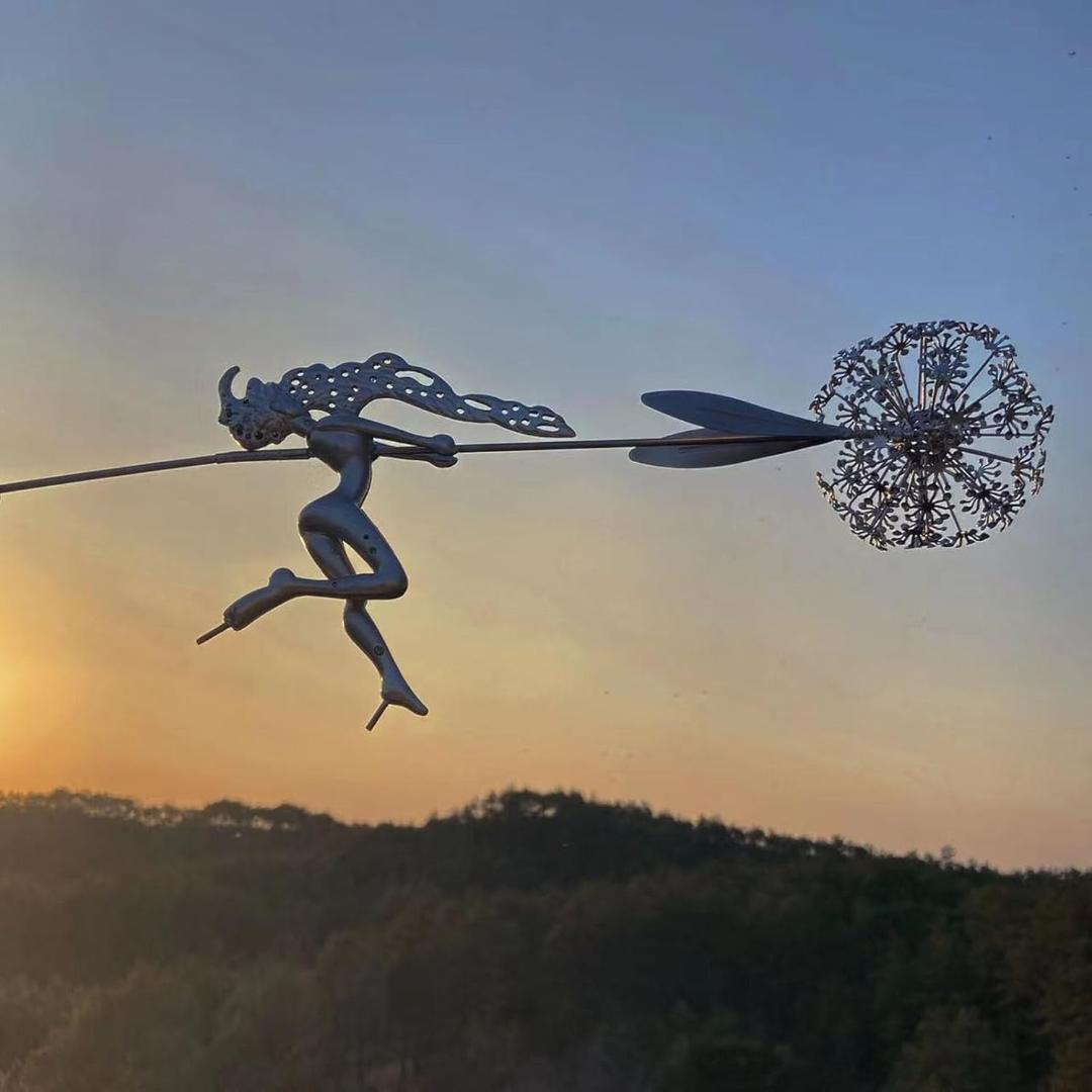 Garden Decor Metal Fairy Yard Stake Outdoor Sculpture