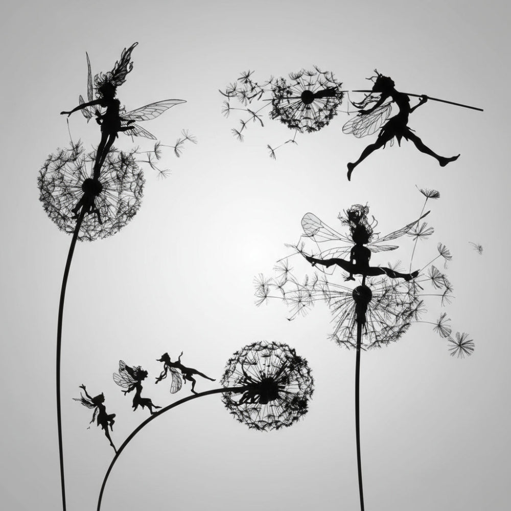 Garden Sculpture Metal Fairy Outdoor Yard Art Decor