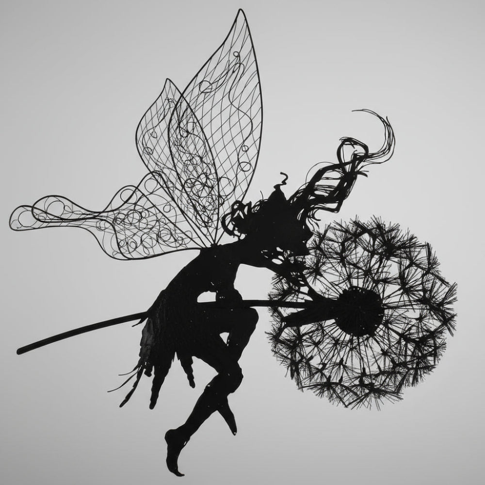 Garden Sculpture Metal Fairy Outdoor Yard Art Decor