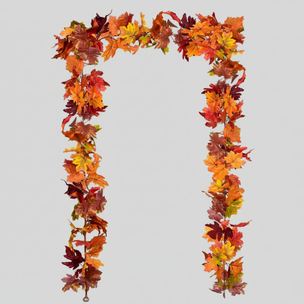 Ghirlande Foglie d'Acero Autunnali Decorazione Artificiale per la Casa Vite