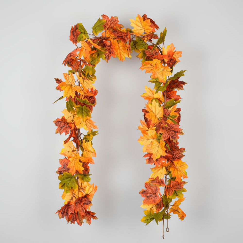 Ghirlande Foglie d'Acero Autunnali Decorazione Artificiale per la Casa Vite