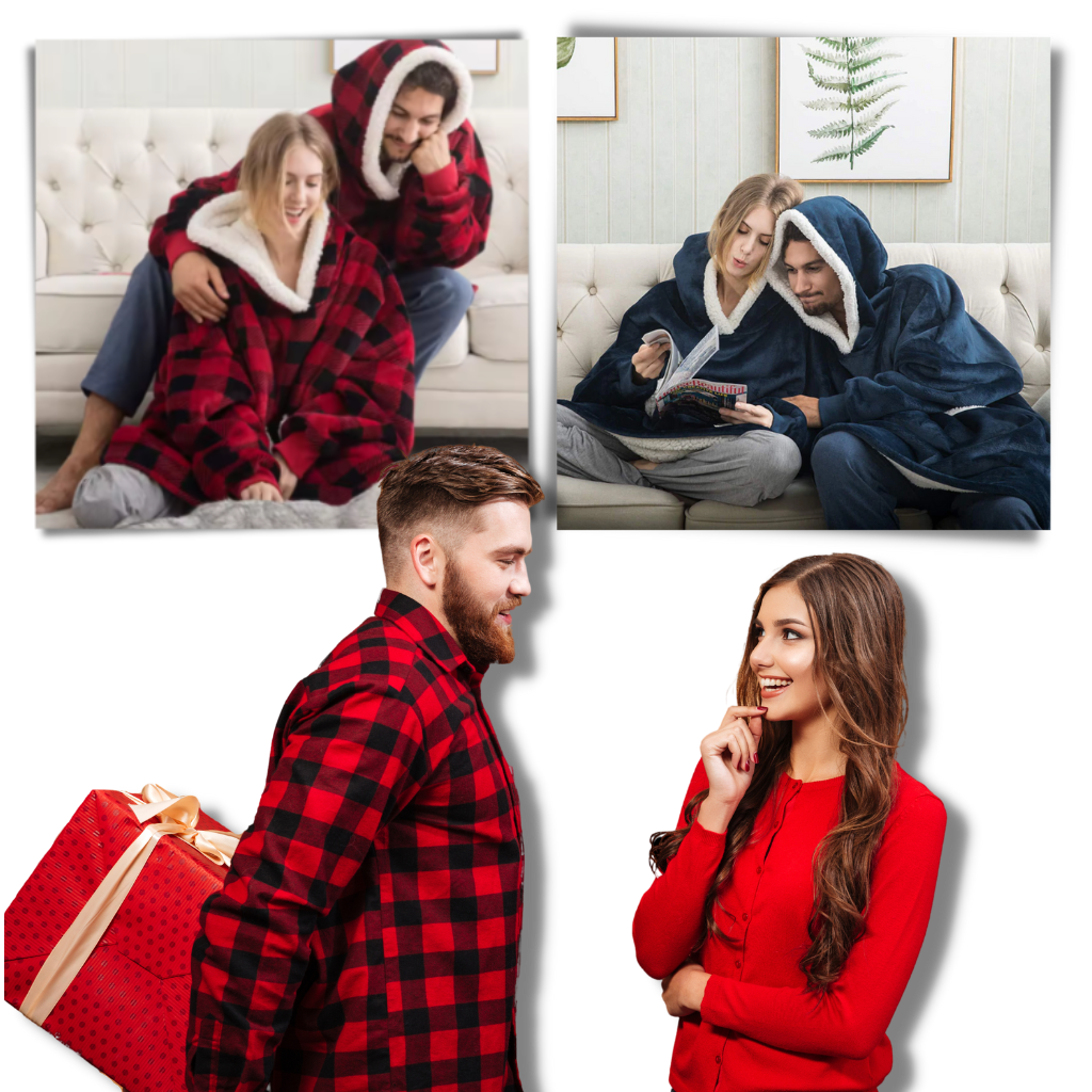 Kapuzen-Decke mit weichem Fleece-Futter