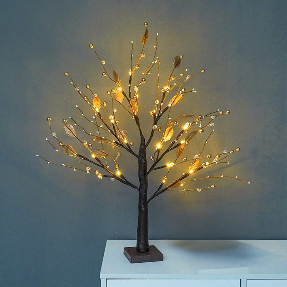 LED Light Tree Rustic PVC Table Lamp