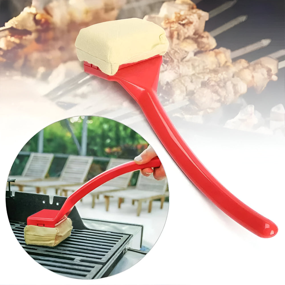 Grill Cleaning Brush Steam Scrubber With Long Handle Safety Pad