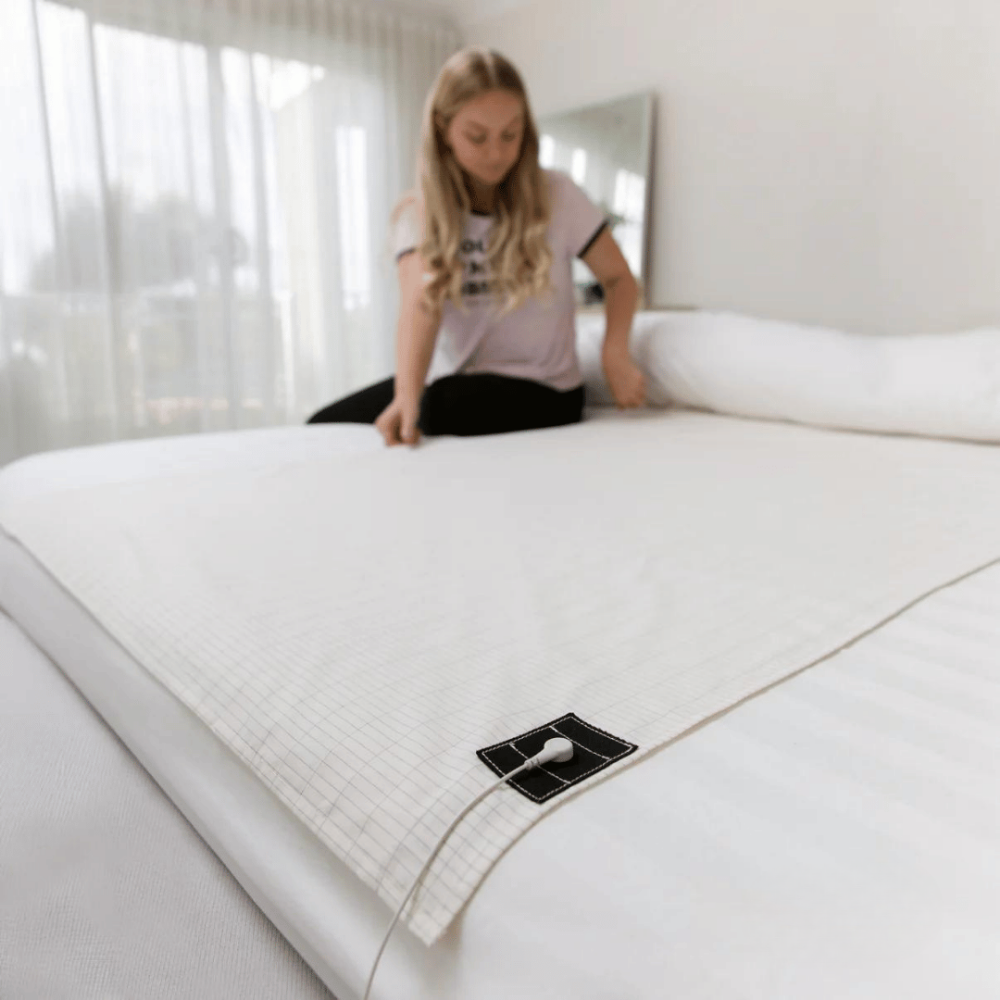 Grounding Bedsheet Conductive Cotton Sleep Therapy