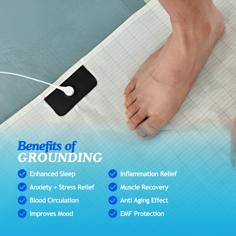 Grounding Bedsheet Conductive Cotton Sleep Therapy