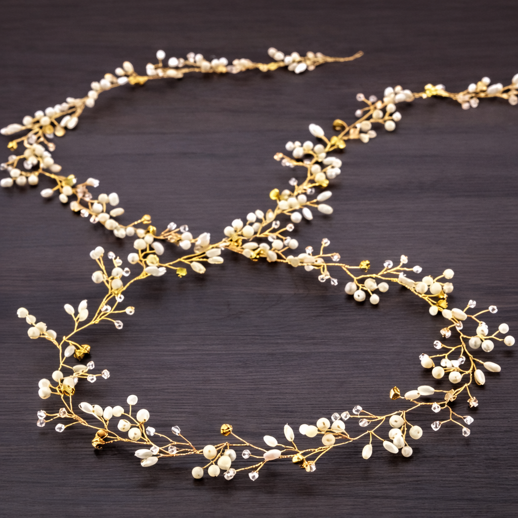 Hair Accessories Pearl Floral Vine Wedding Formal Styling