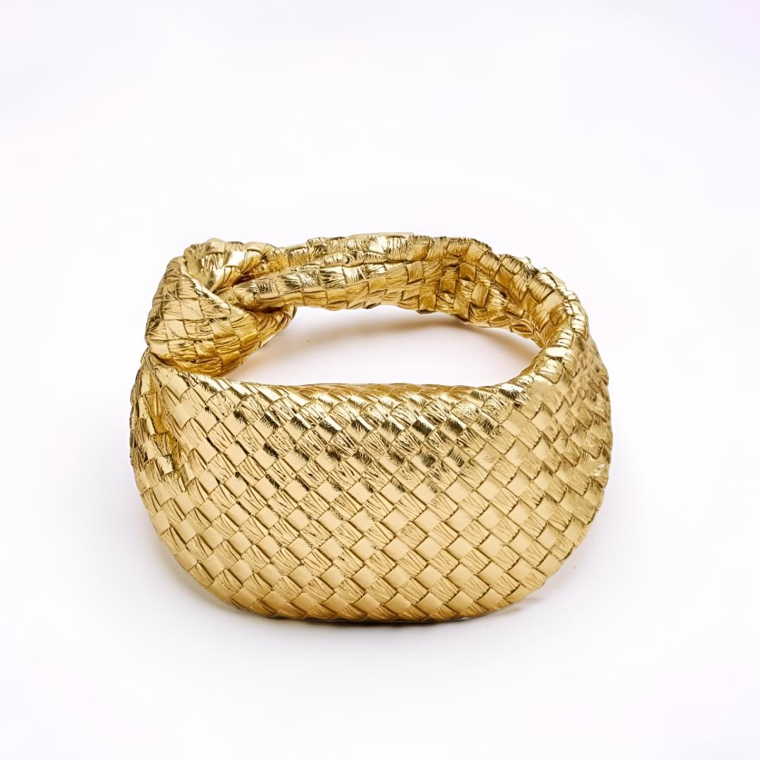 Handbag Woven Purse Knotted Handle Shoulder Bag Casual Tote