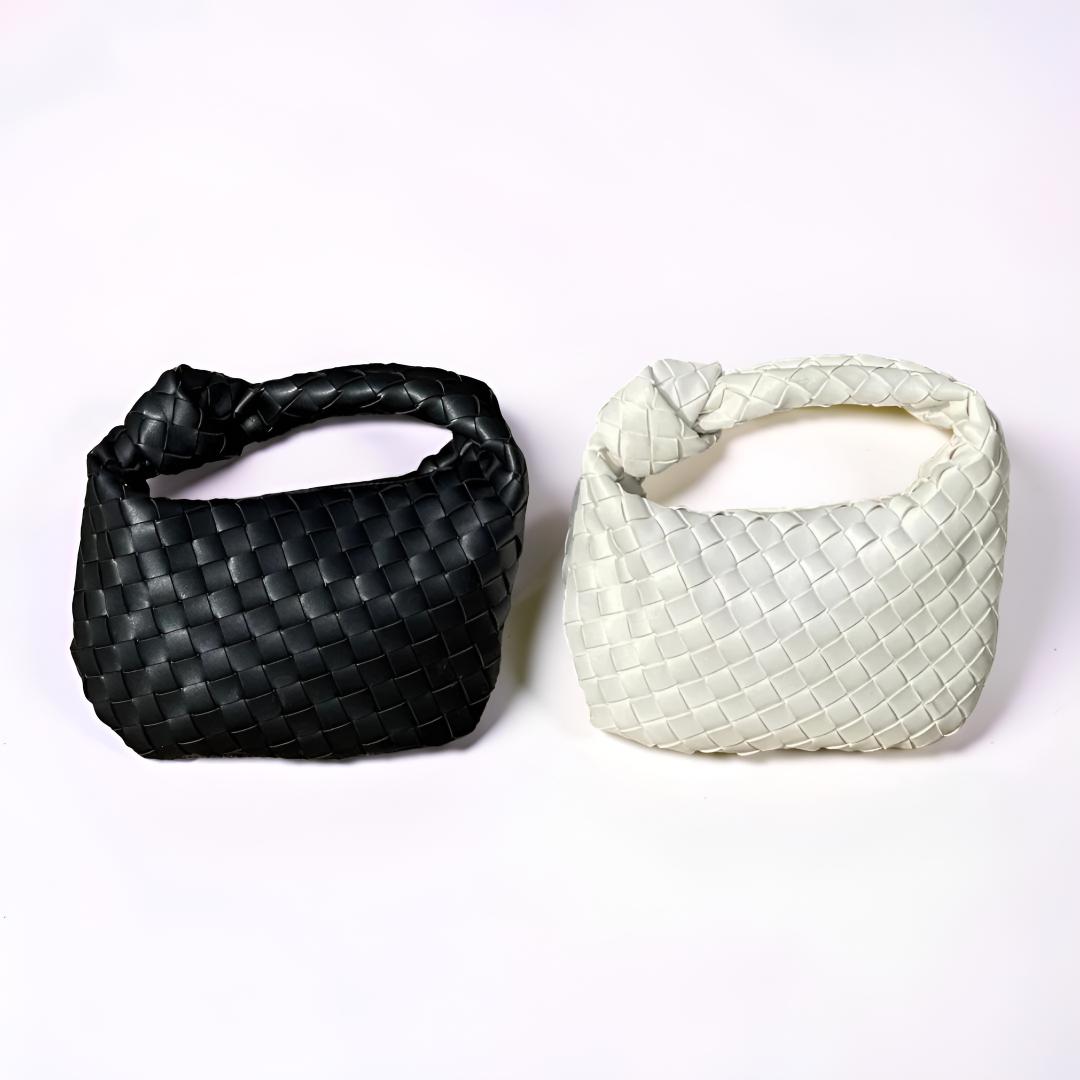 Handbag Woven Purse Knotted Handle Shoulder Bag Casual Tote