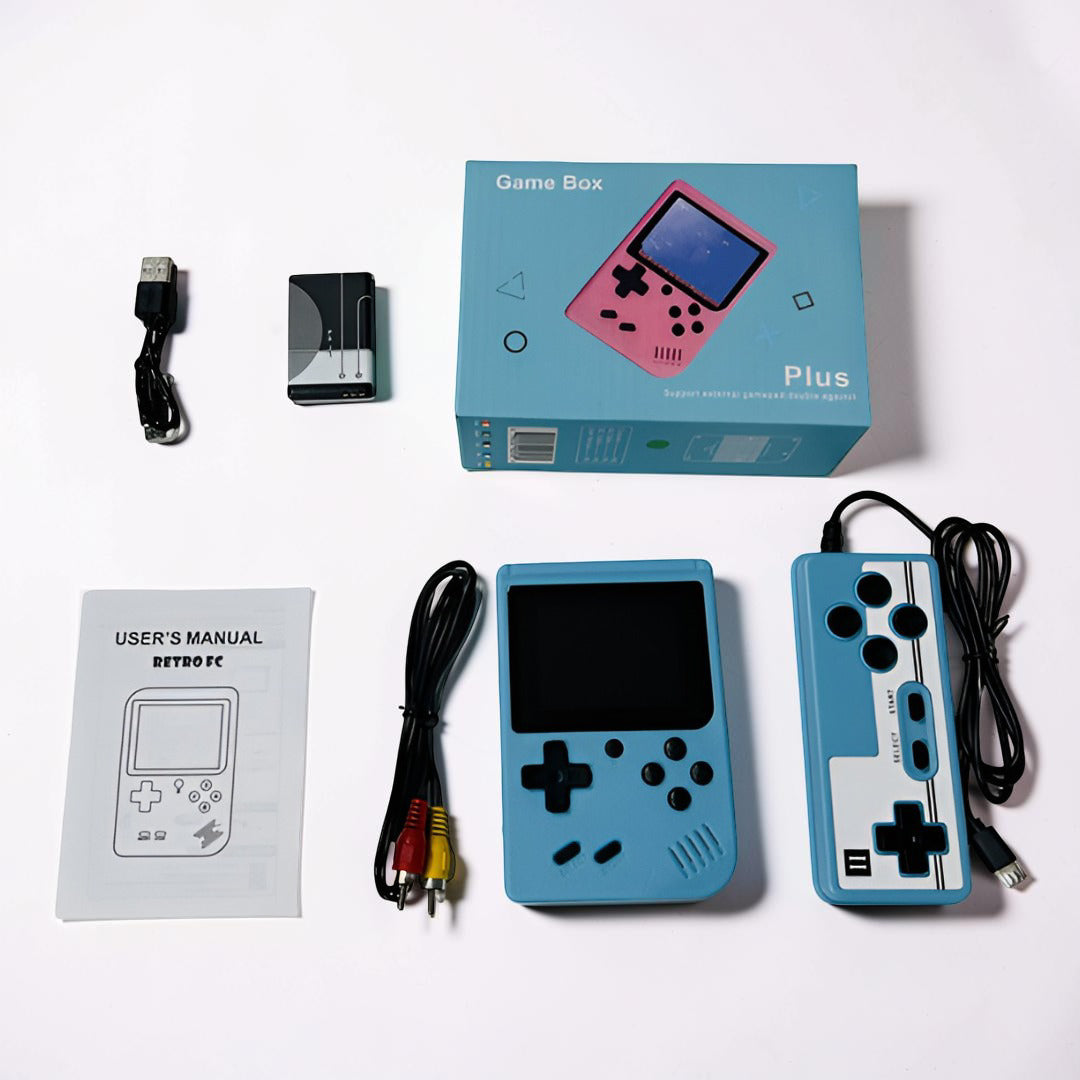 Videospielkonsole im Retro-Handheld-Stil