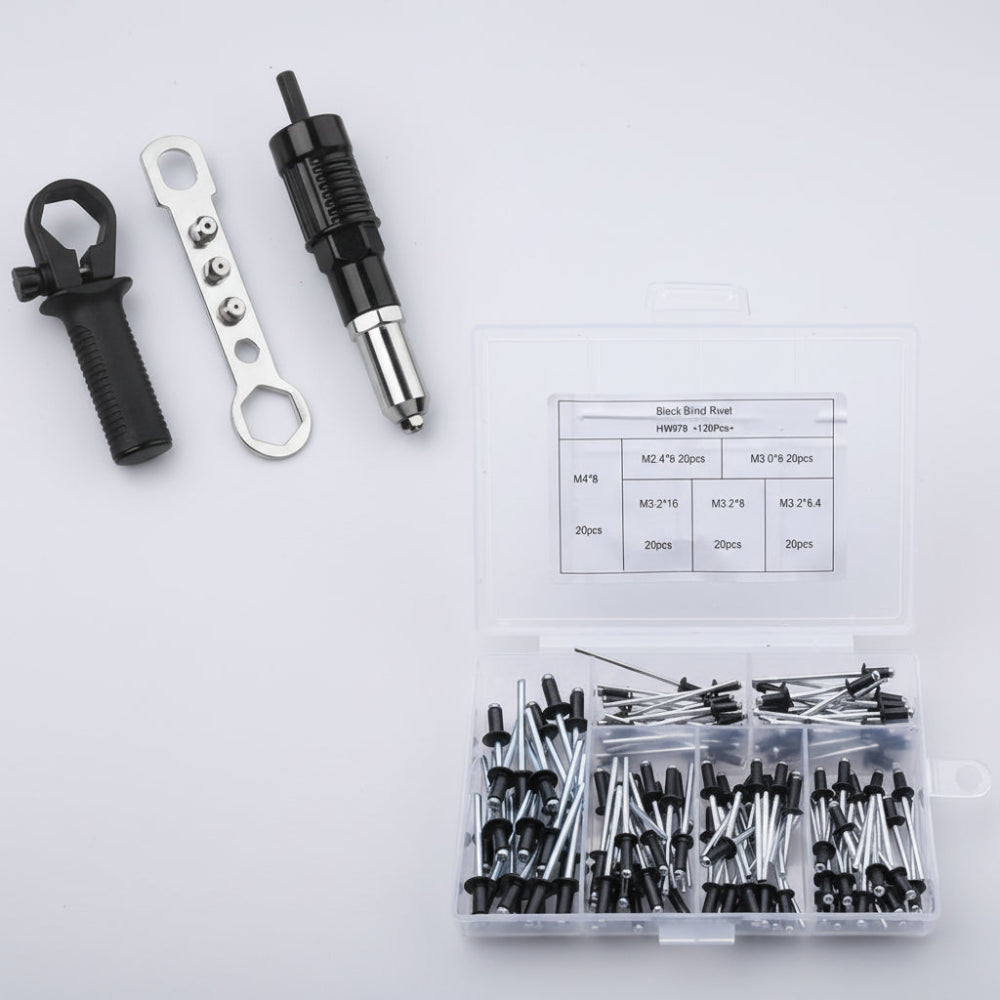 Hardware Tool Rivet Gun Adapter Kit Set 8