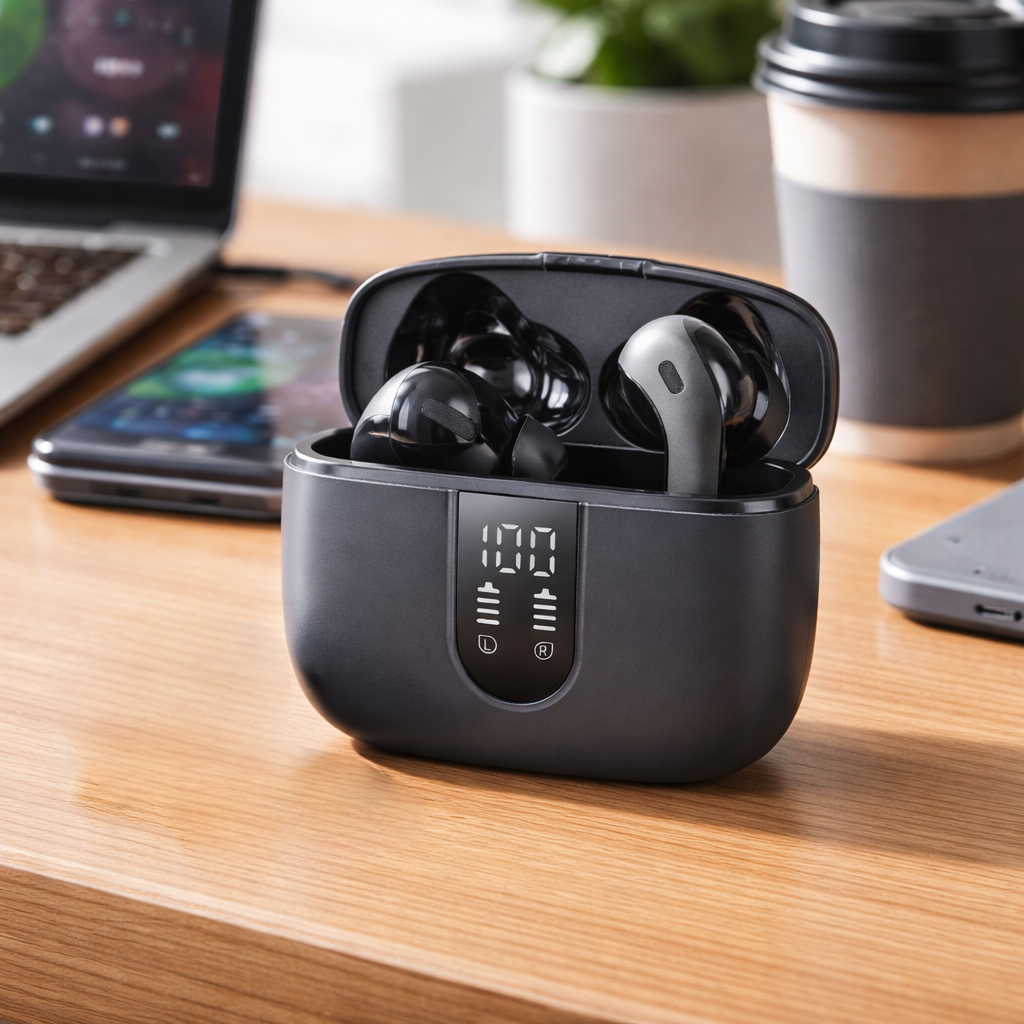 Headphones Wireless Bluetooth Noise Cancelling Earbuds