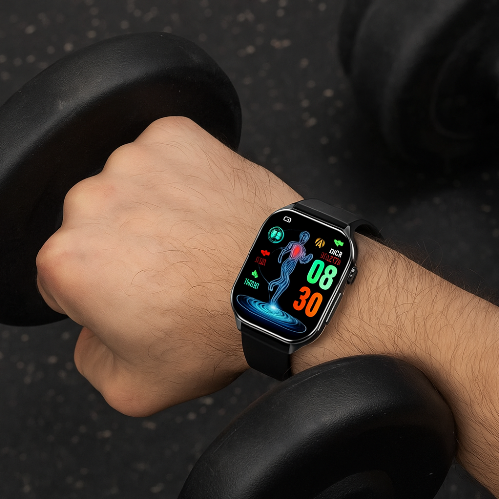 Smartwatch Health Tracker Senior Safety AMOLED Heart Rate Watch