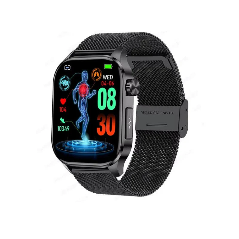 Smartwatch Health Tracker Senior Safety AMOLED Heart Rate Watch