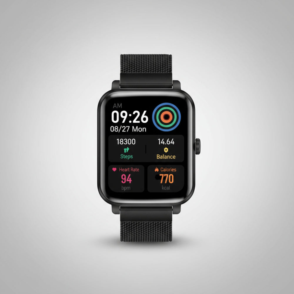 Smartwatch Health Tracker Senior Safety AMOLED Heart Rate Watch