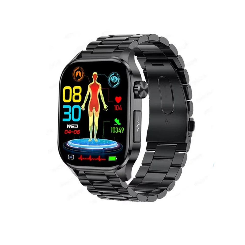 Smartwatch Health Tracker Senior Safety AMOLED Heart Rate Watch