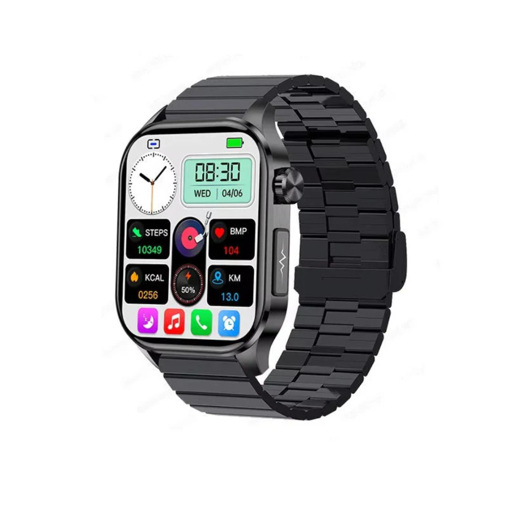 Smartwatch Health Tracker Senior Safety AMOLED Heart Rate Watch