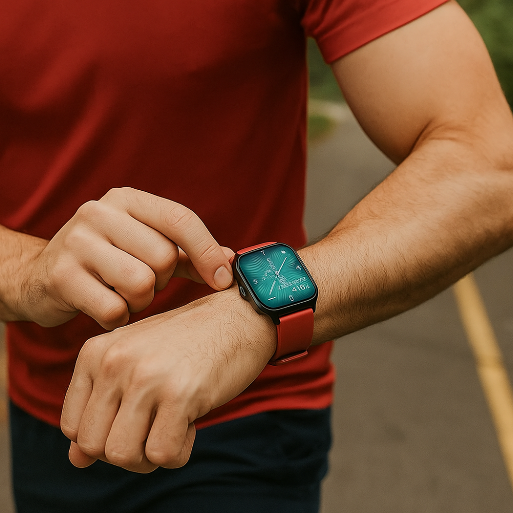 Smartwatch Health Tracker Senior Safety AMOLED Heart Rate Watch