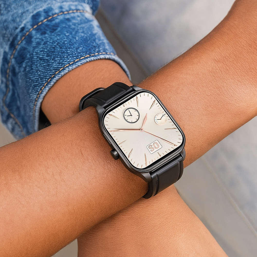 Smartwatch Health Tracker Senior Safety AMOLED Heart Rate Watch