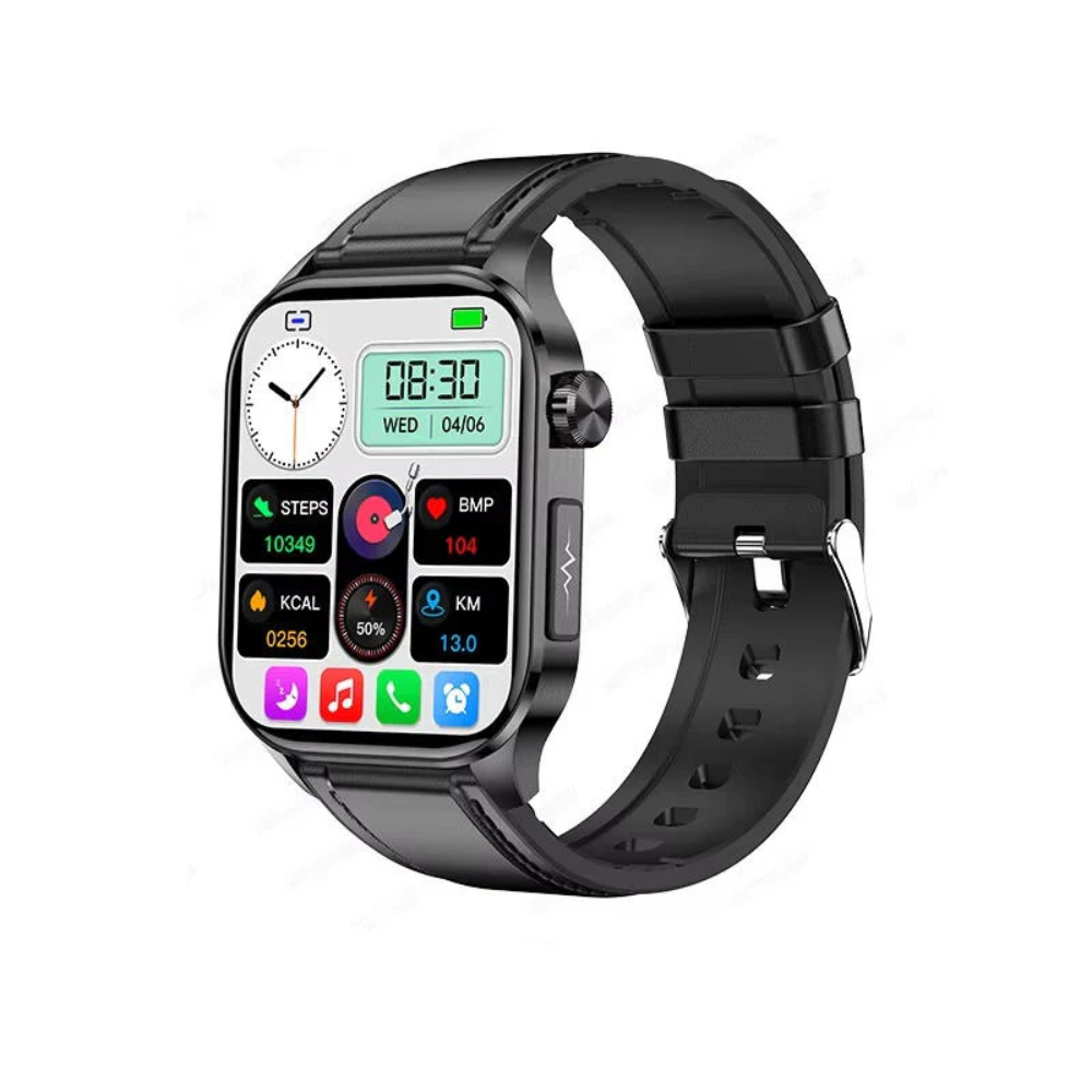 Smartwatch Health Tracker Senior Safety AMOLED Heart Rate Watch