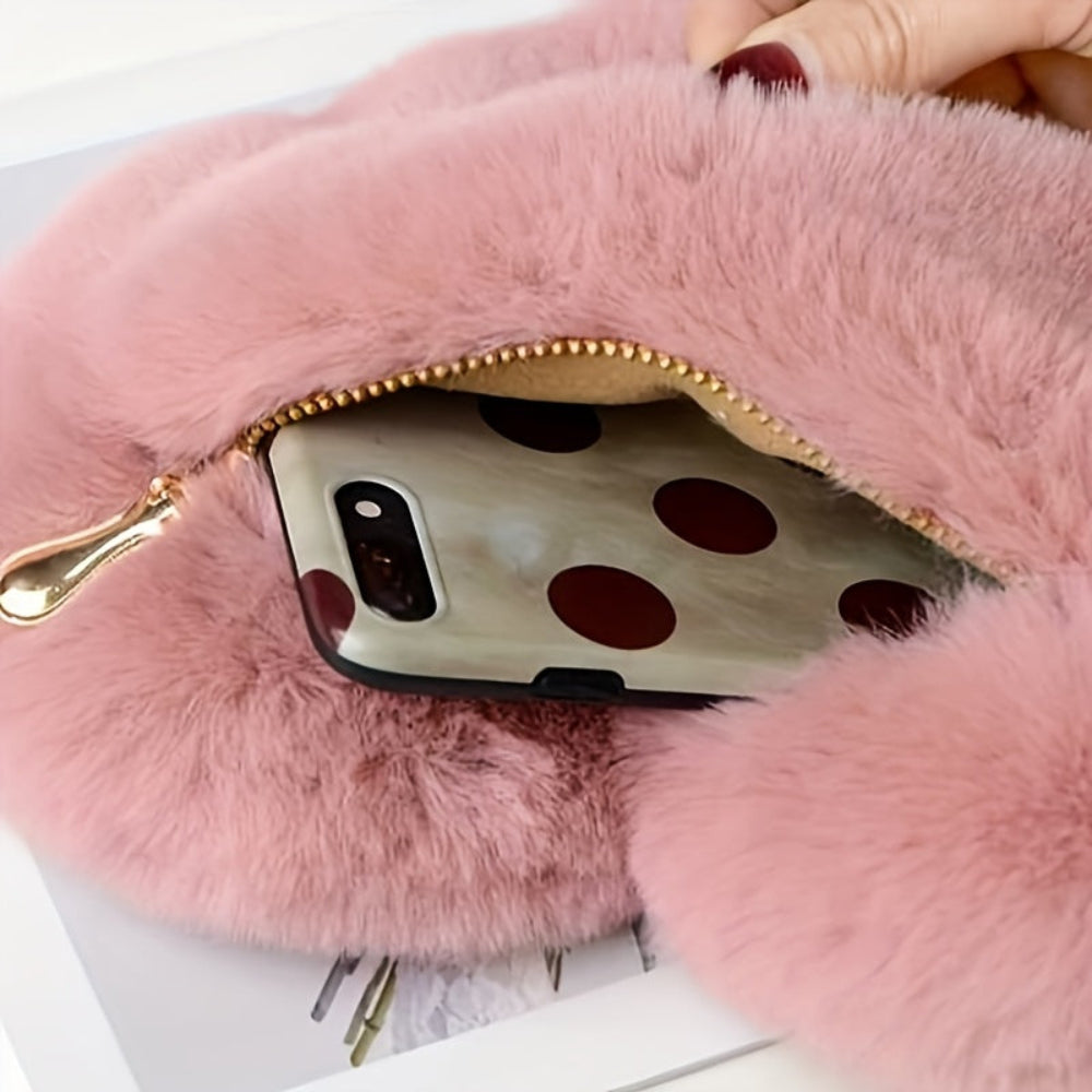 Heart Handbag Plush Shoulder Chain Evening Bag