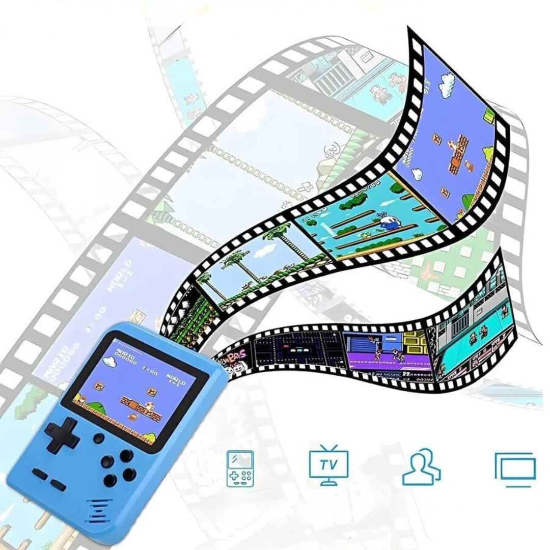 Video Game Console with Retro Handheld Style
