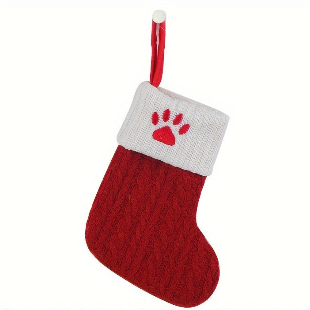Christmas Stocking Knit Monogram Alphabet Decorative Holiday Sock
