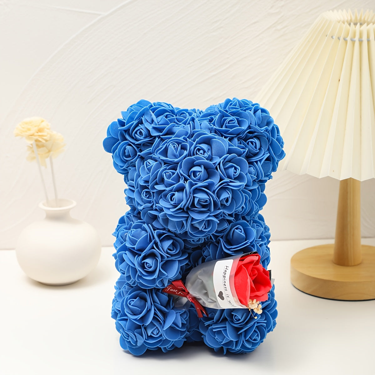 Home Decor Rose Bear Table Display