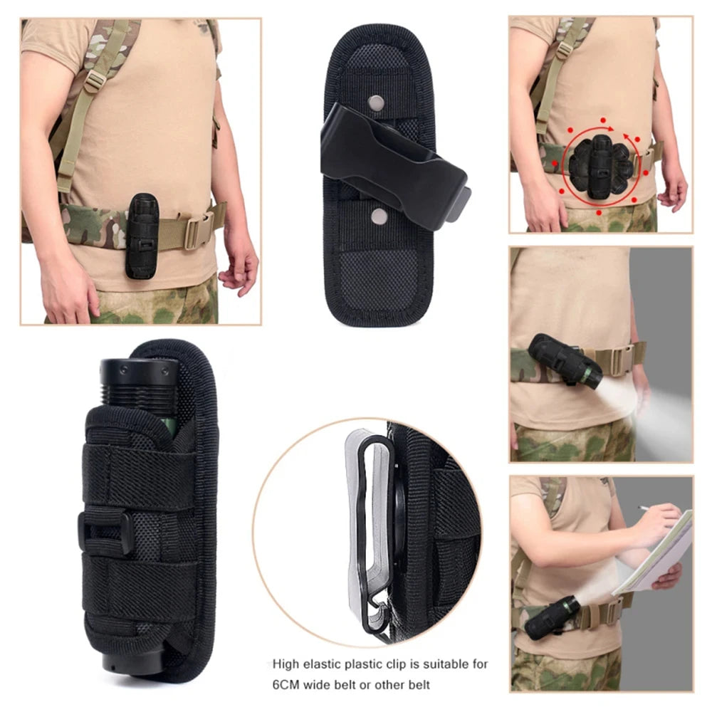 Hunting Gear Nylon Flashlight Holster Pouch
