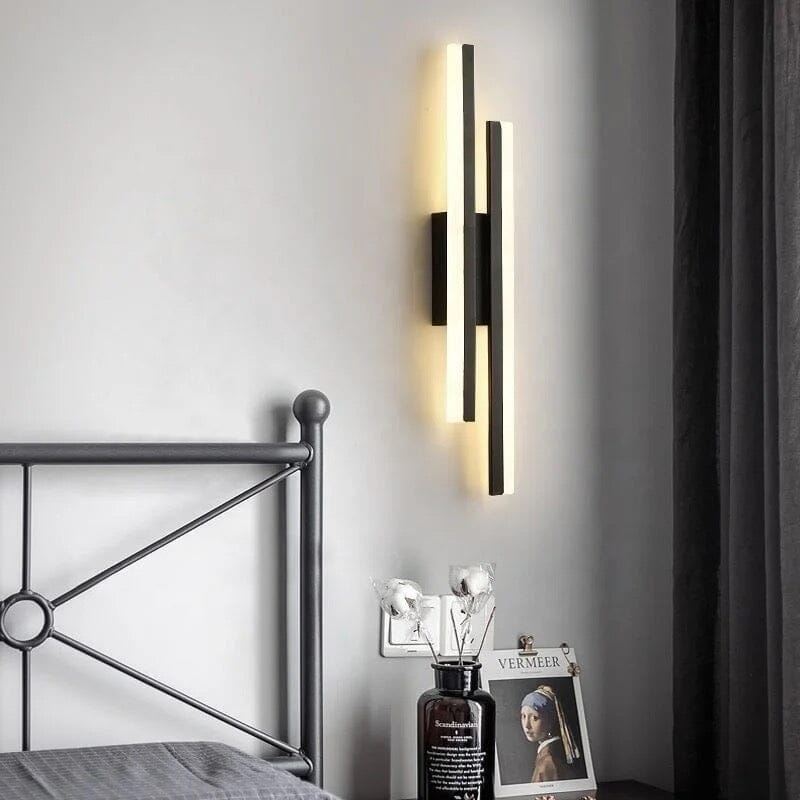 Nástěnné svítidlo moderní černé LED vnitřní lampa