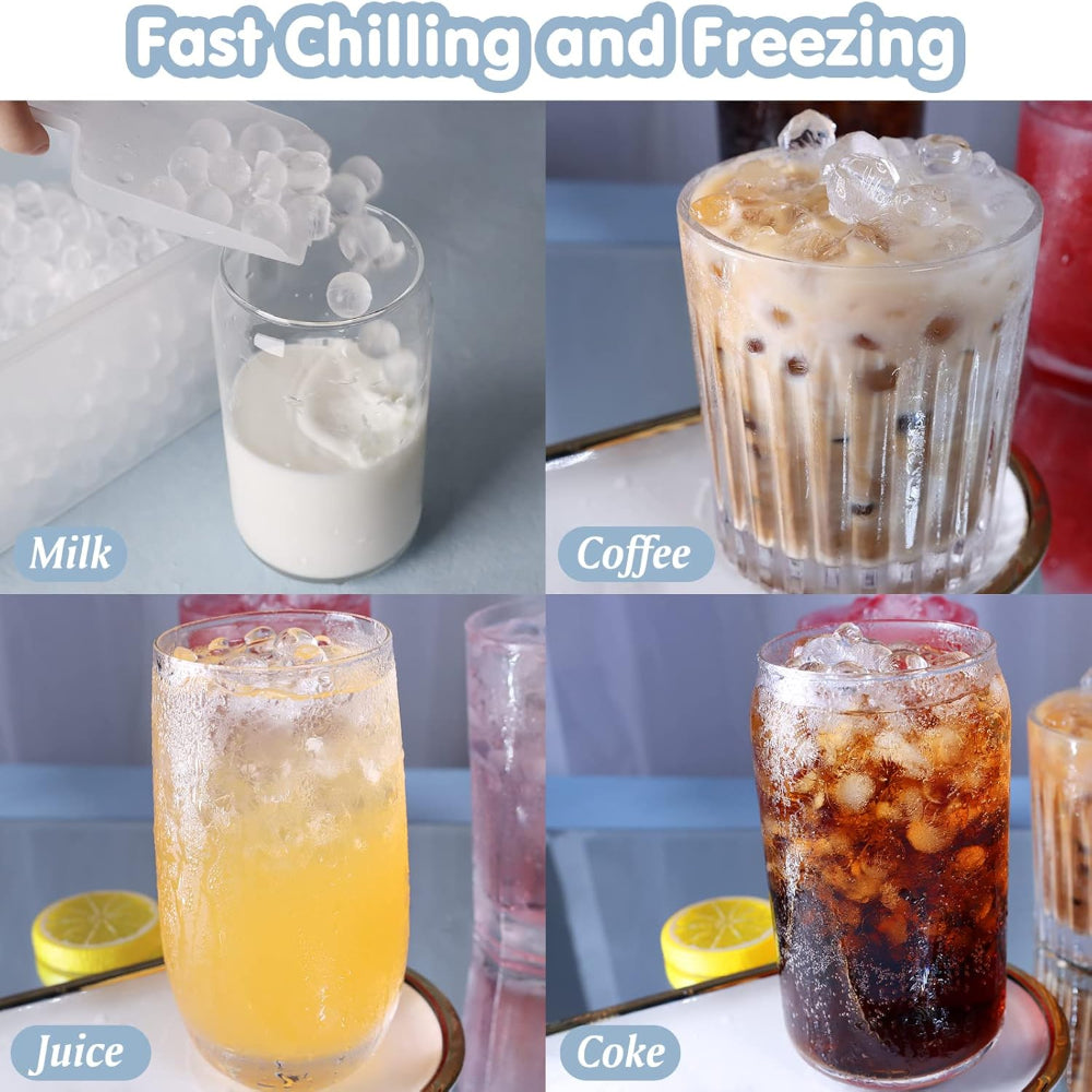 Ice Cube Tray Mini Pebble Silicone Freezer Molder 6