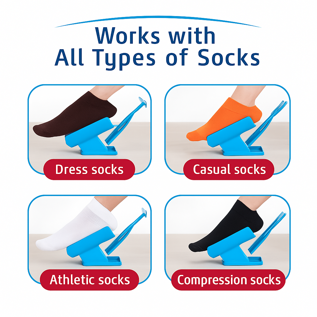 Mobilitätssocken-Anziehhilfe für einfaches Ankleiden