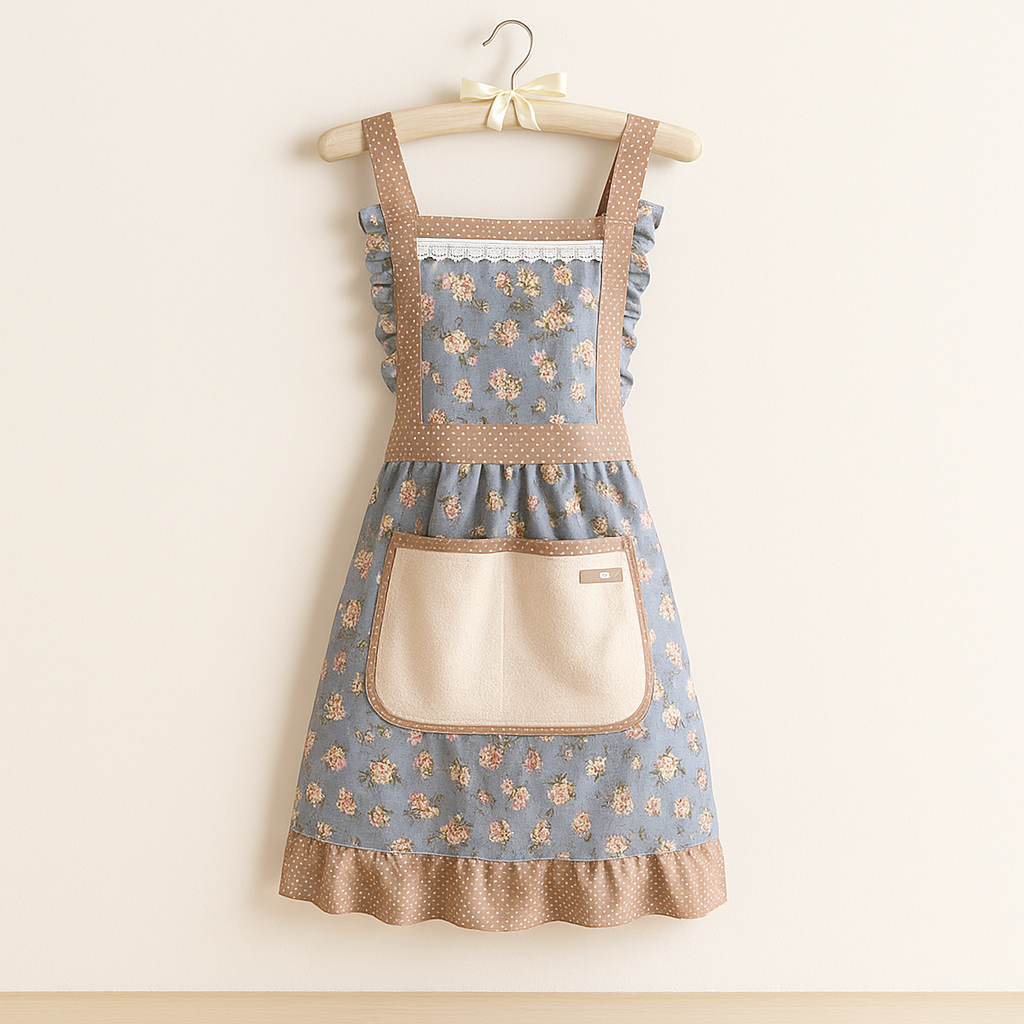 Apron Cotton Floral Waterproof Kitchen Wear