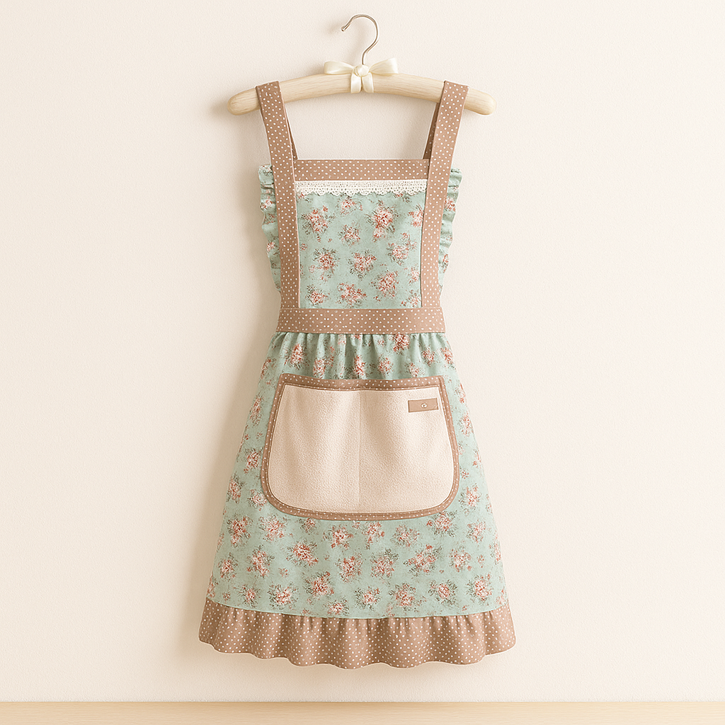 Apron Cotton Floral Waterproof Kitchen Wear